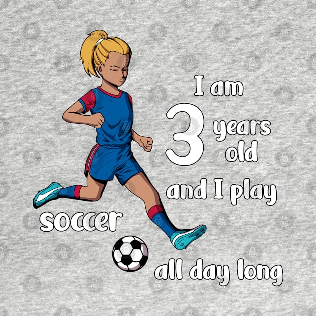 Girl kicks the ball - I am 3 years old by Modern Medieval Design